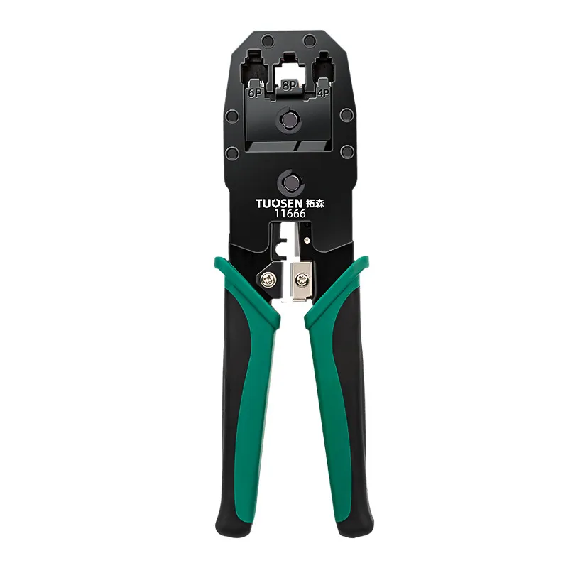 3-in-1 Network & Telephone Wire Crimping Pliers – Manual RJ45/RJ11/RJ12 Modular Crimper Tool with Cable Cutter & Stripper for Ethernet, Cat5/Cat6 and Phone Lines